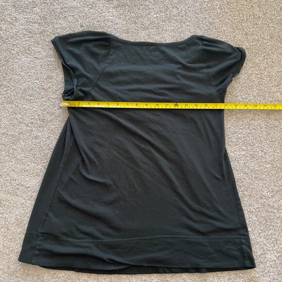 Y2K Forest Green Babydoll Gold Beaded Top - Picture 7 of 7